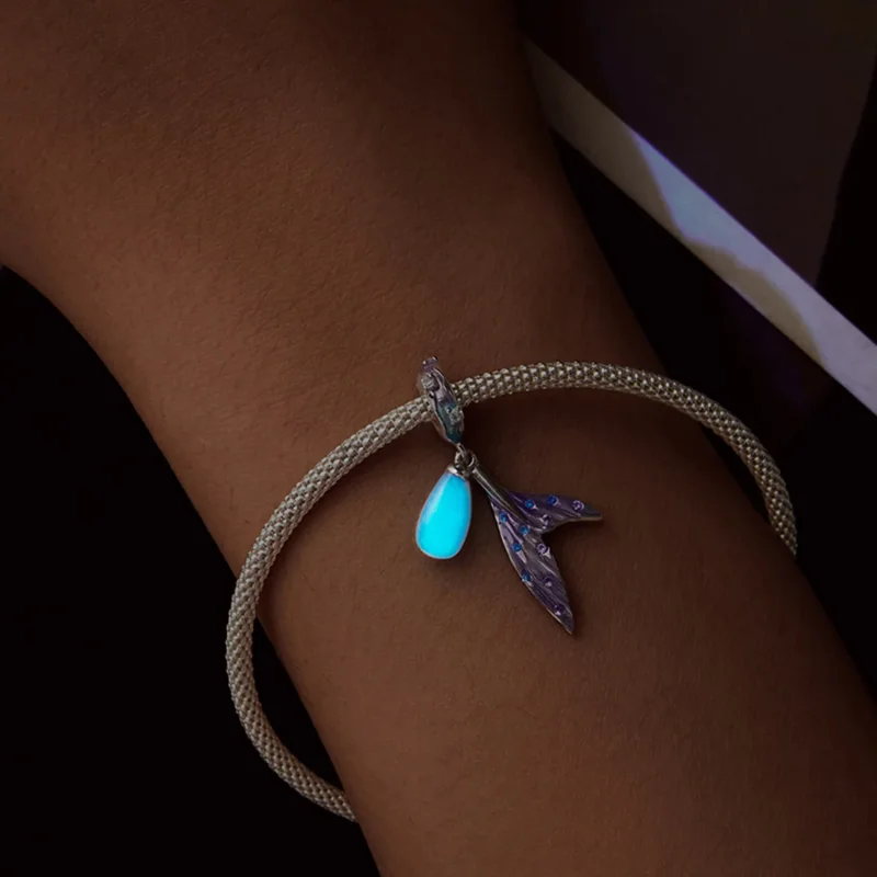 (slika za) Svetleči obesek morske deklice v stilu PANDORA - SCC2800 - Ogled 8