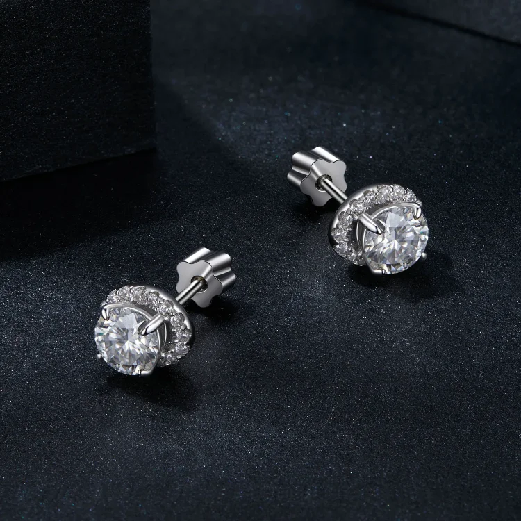Uhani PANDORA Style Starry Moissanite 0,5ct (dva certifikata) - MSE054