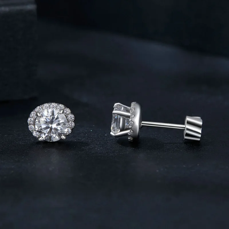 (slika za) Uhani PANDORA Style Starry Moissanite 0,5ct (dva certifikata) - MSE054 - Ogled 4