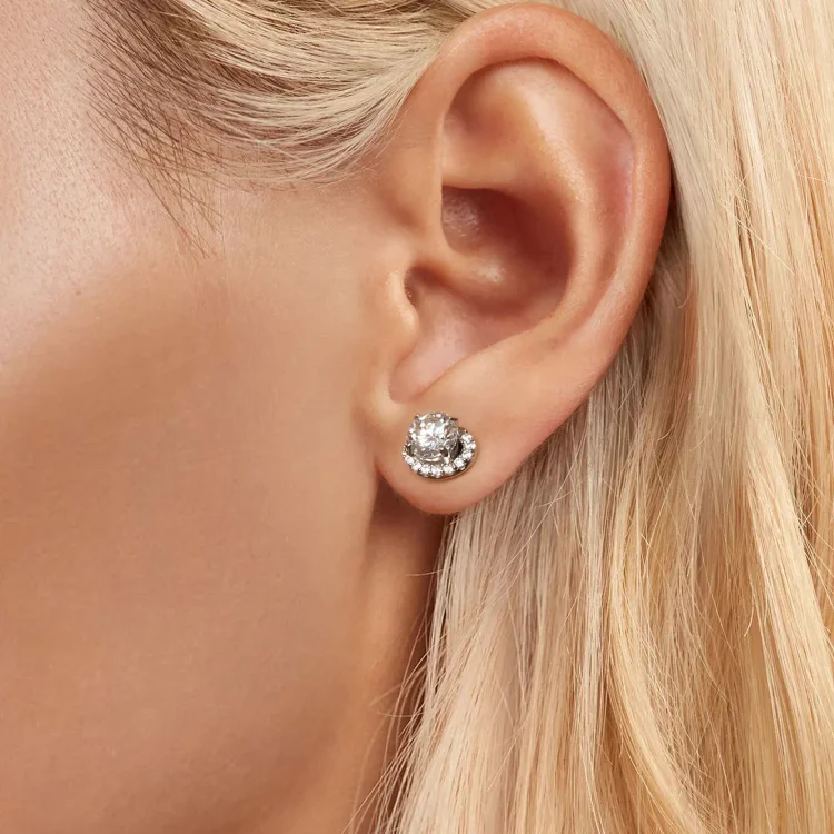 Uhani PANDORA Style Starry Moissanite 0,5ct (dva certifikata) - MSE054