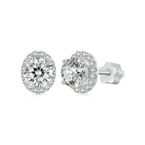 (slika za) Uhani PANDORA Style Starry Moissanite 0,5ct (dva certifikata) - MSE054