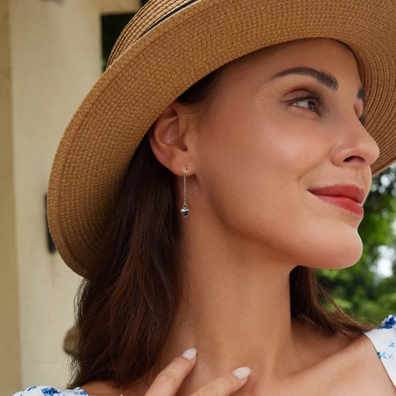 (slika za) Uhani s srčki v stilu PANDORA - BSE1006 - Ogled 7