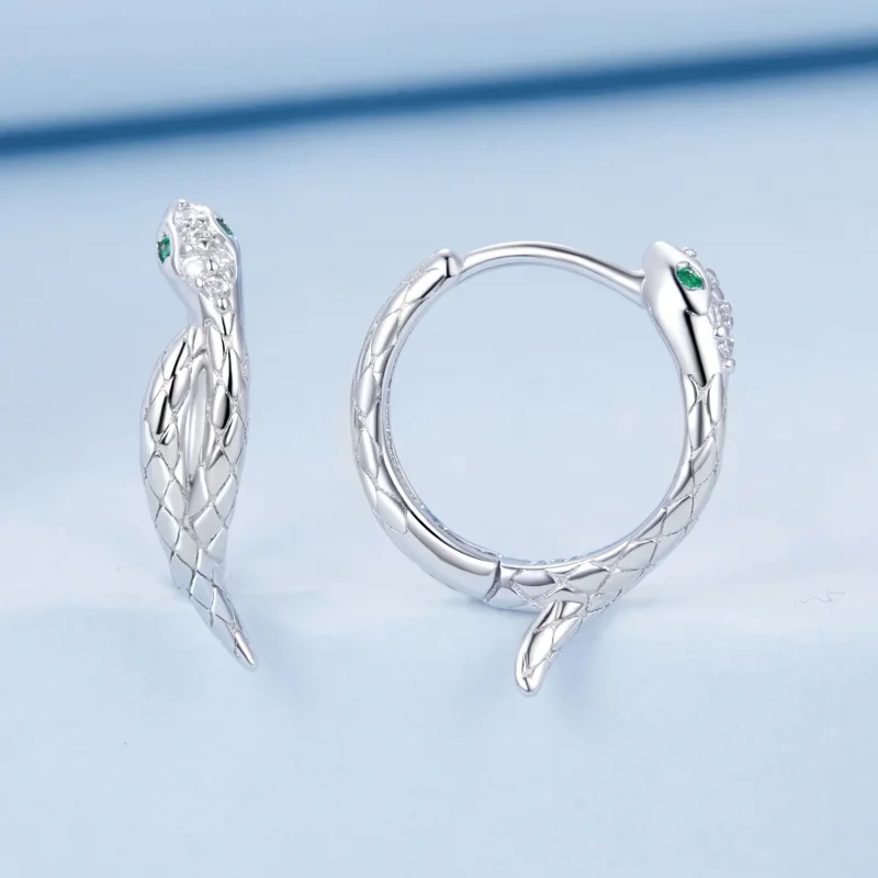 (slika za) Uhani v obliki kače v stilu PANDORA - BSE1008 - Ogled 2