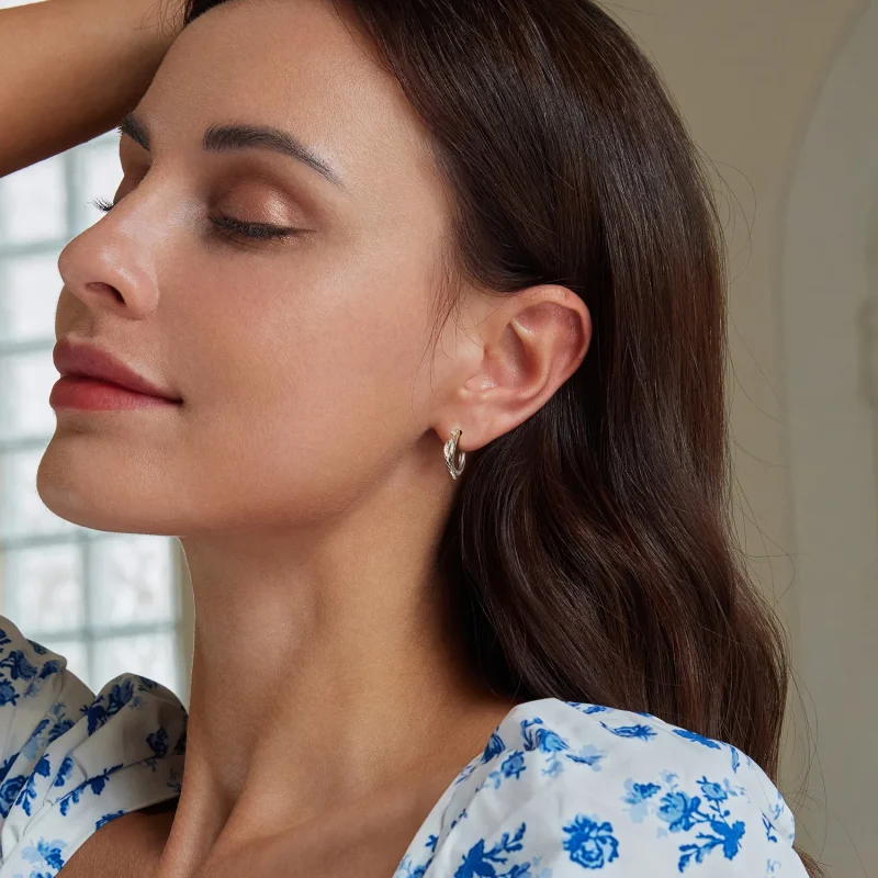 (slika za) Uhani v obliki kače v stilu PANDORA - BSE1008 - Ogled 8