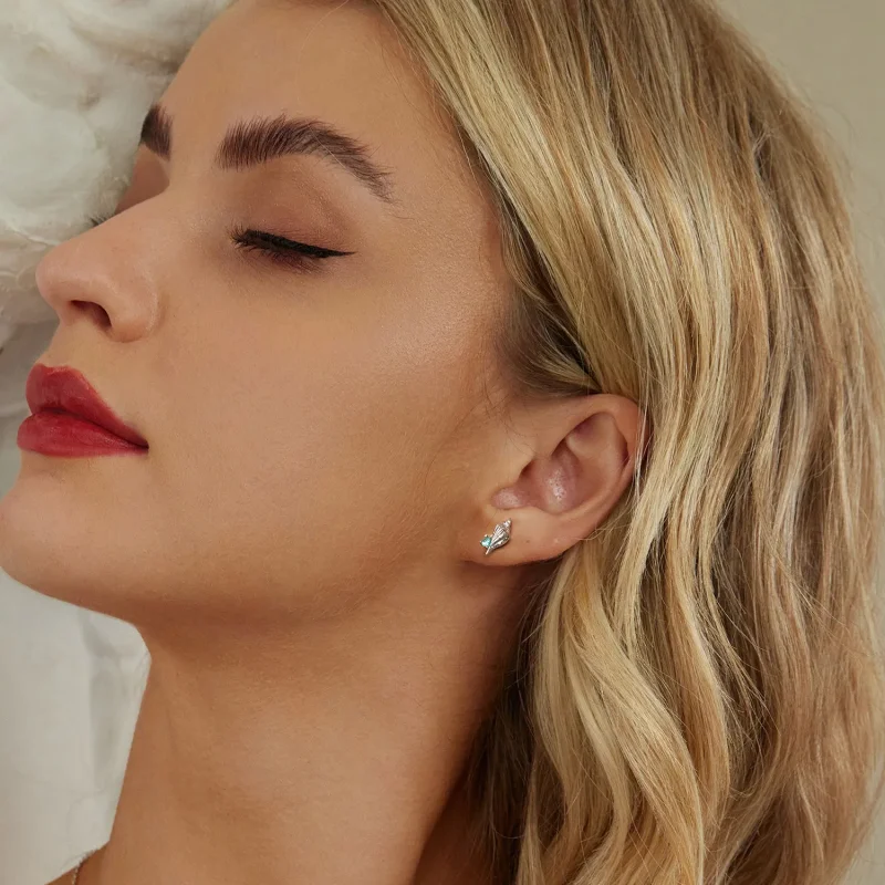 (slika za) Uhani v obliki školjke PANDORA - BSE1010 - Ogled 8