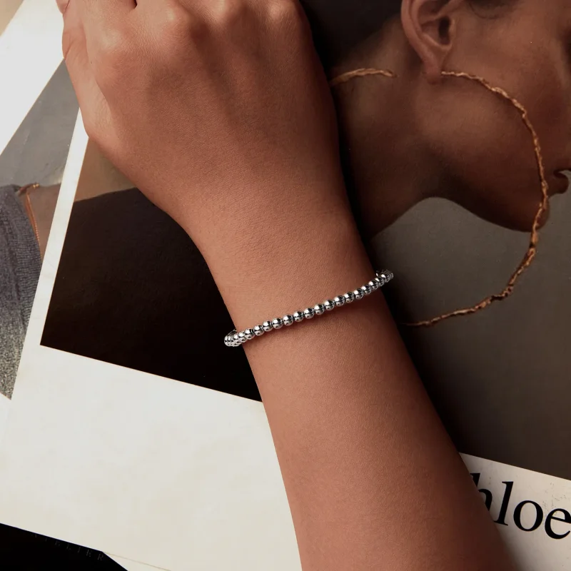 (slika za) Zapestnica iz srebrnih kroglic v stilu PANDORA - BSB175 - Ogled 4