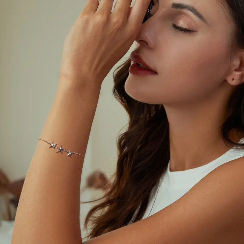 (slika za) Zapestnica PANDORA Style Morske zvezde - SCB275 - Ogled 7