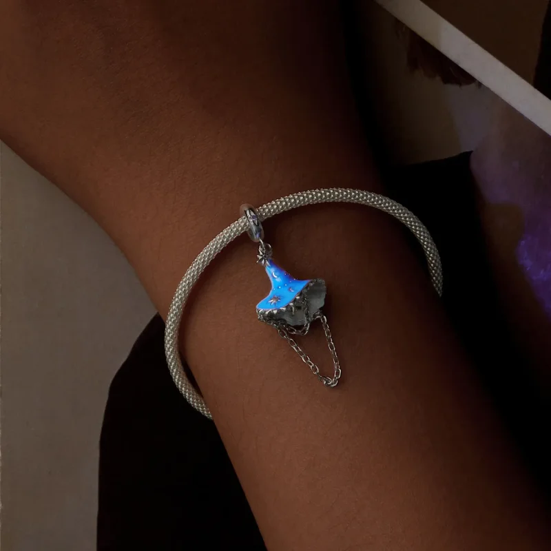 (slika za) Čarovniški klobuk v stilu PANDORA, ki sveti v temi - SCC2894 - Ogled 8