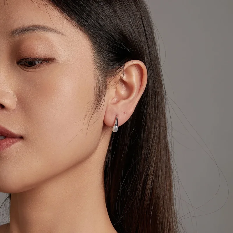 (slika za) Biserni uhani v obliki solze v stilu PANDORA - BSE1054 - Ogled 9