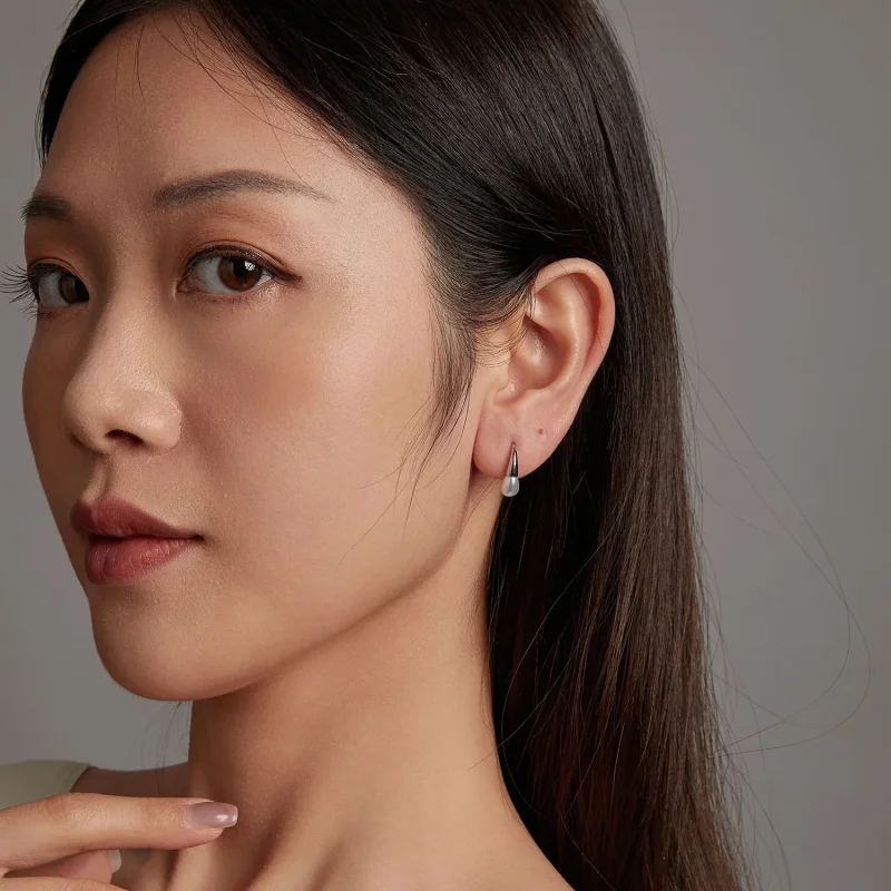 (slika za) Biserni uhani v obliki solze v stilu PANDORA - BSE1054 - Ogled 10