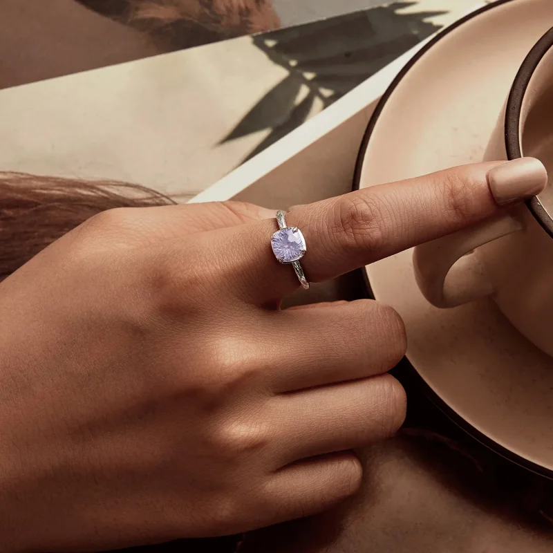 (slika za) Bleščeči prstan za ognjemete v stilu PANDORA - BSR573 - Ogled 6