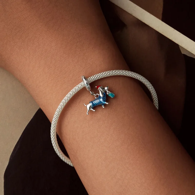 (slika za) Božični obesek jazbečar v stilu PANDORA - BSC1069 - Ogled 5