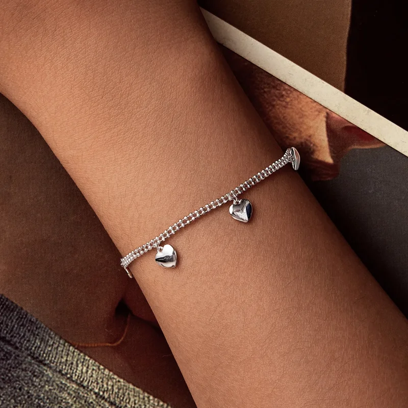 (slika za) Dvoslojna zapestnica iz kroglic PANDORA Style Love - BSB190 - Ogled 5