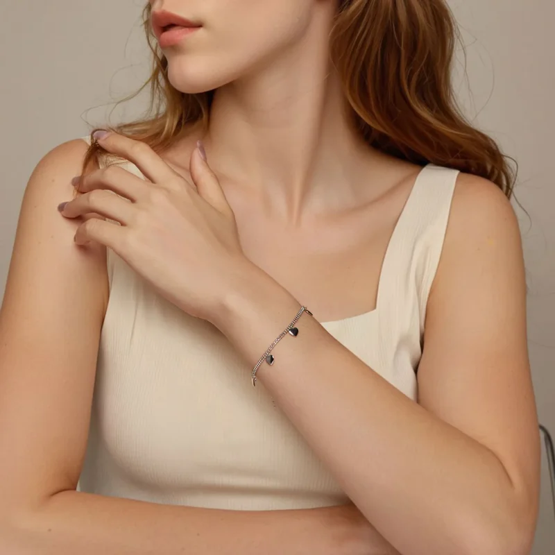 (slika za) Dvoslojna zapestnica iz kroglic PANDORA Style Love - BSB190 - Ogled 7