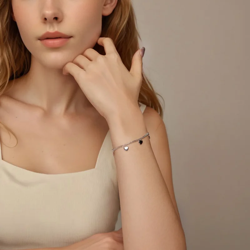 (slika za) Dvoslojna zapestnica iz kroglic PANDORA Style Love - BSB190 - Ogled 8