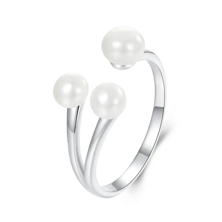Eleganten biserni prstan v stilu PANDORA - BSR574-E