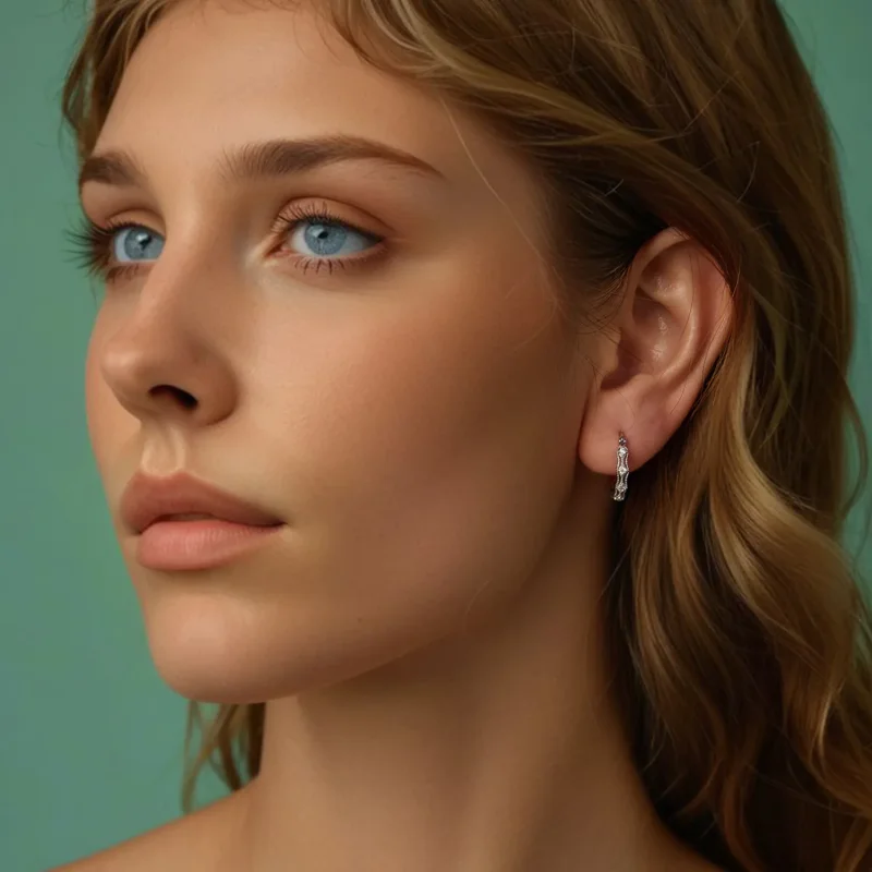 (slika za) Čipkasti uhani v stilu PANDORA - BSE1101 - Ogled 7