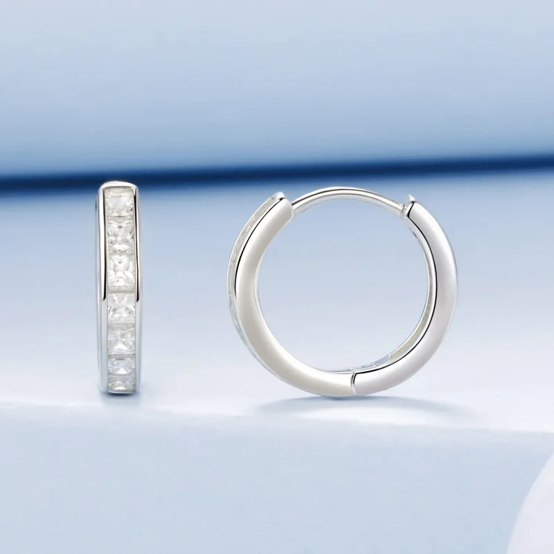 (slika za) Kvadratni bleščeči uhani PANDORA Style Princess - BSE1102 - Ogled 2