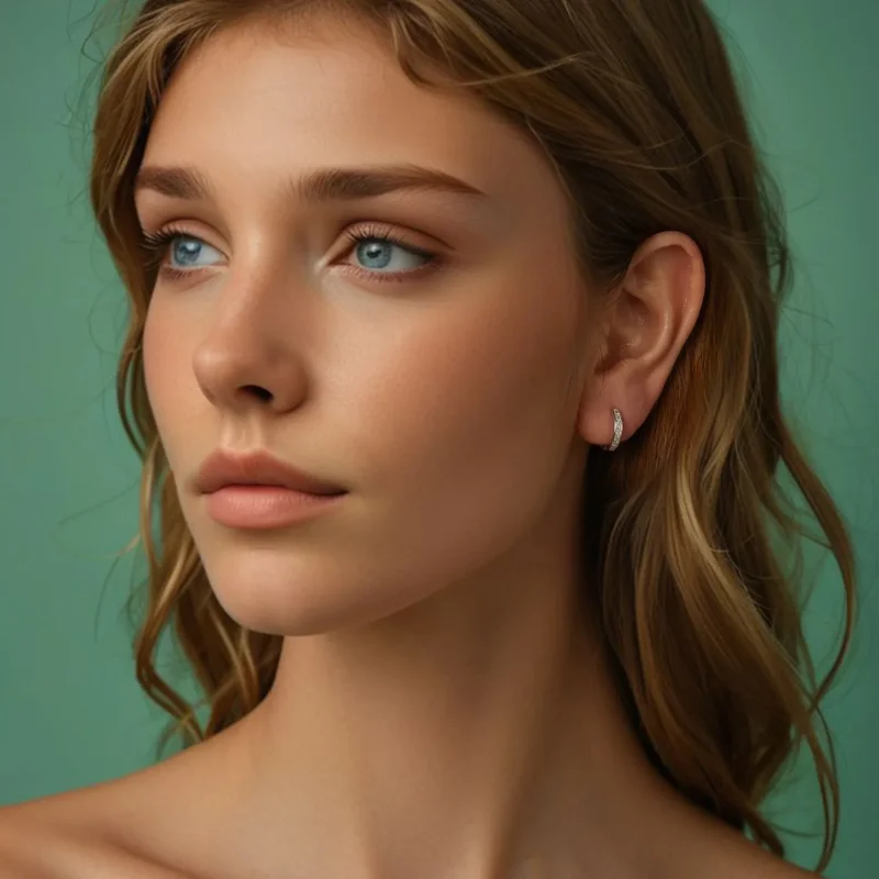 (slika za) Kvadratni bleščeči uhani PANDORA Style Princess - BSE1102 - Ogled 7