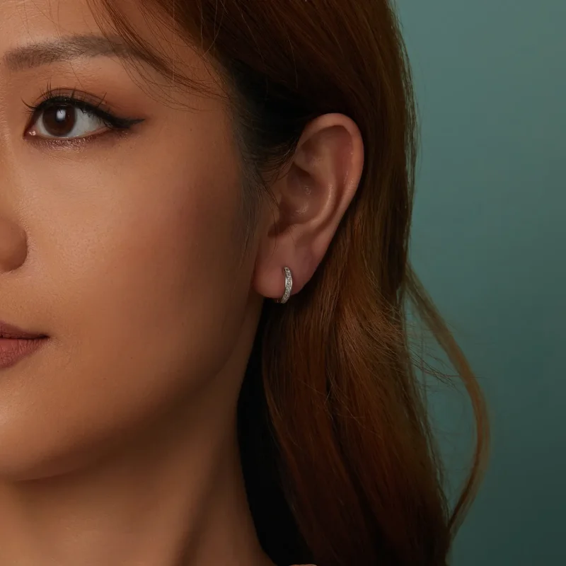 (slika za) Kvadratni bleščeči uhani PANDORA Style Princess - BSE1102 - Ogled 8