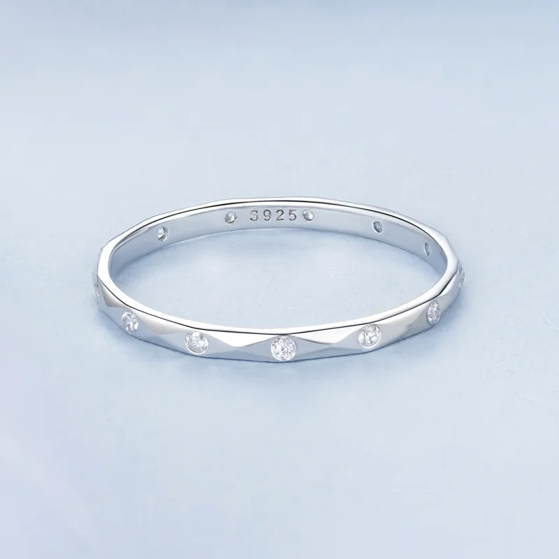(slika za) Majhen enojni prstan s svetlečim diamantom PANDORA Style - BSR578 - Ogled 3