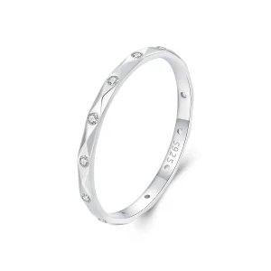 (slika za) Majhen enojni prstan s svetlečim diamantom PANDORA Style - BSR578