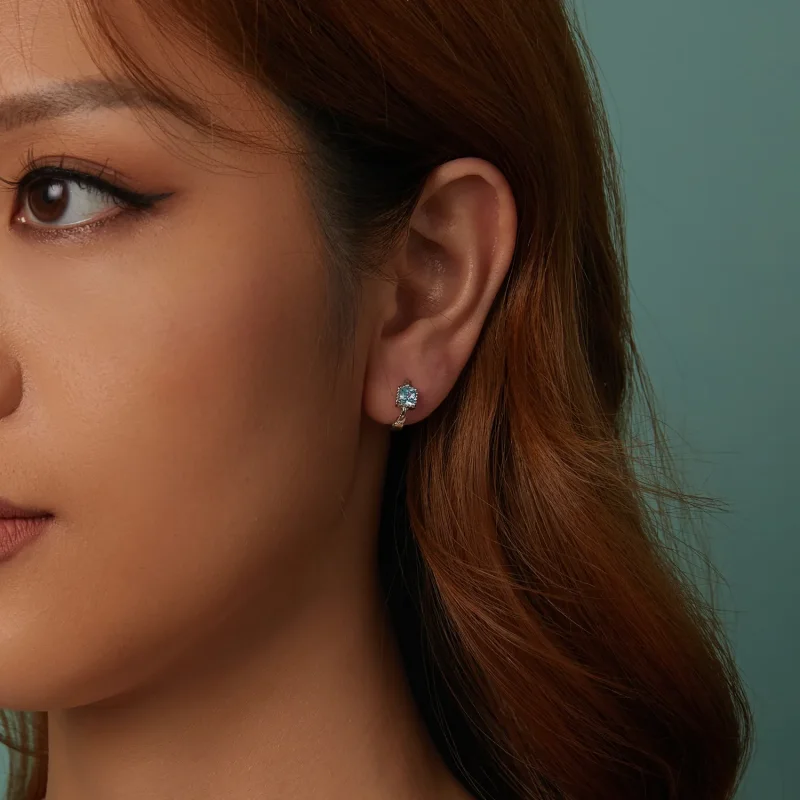 (slika za) Mornarsko modri kvadratni uhani princese PANDORA - BSE1100 - Ogled 9