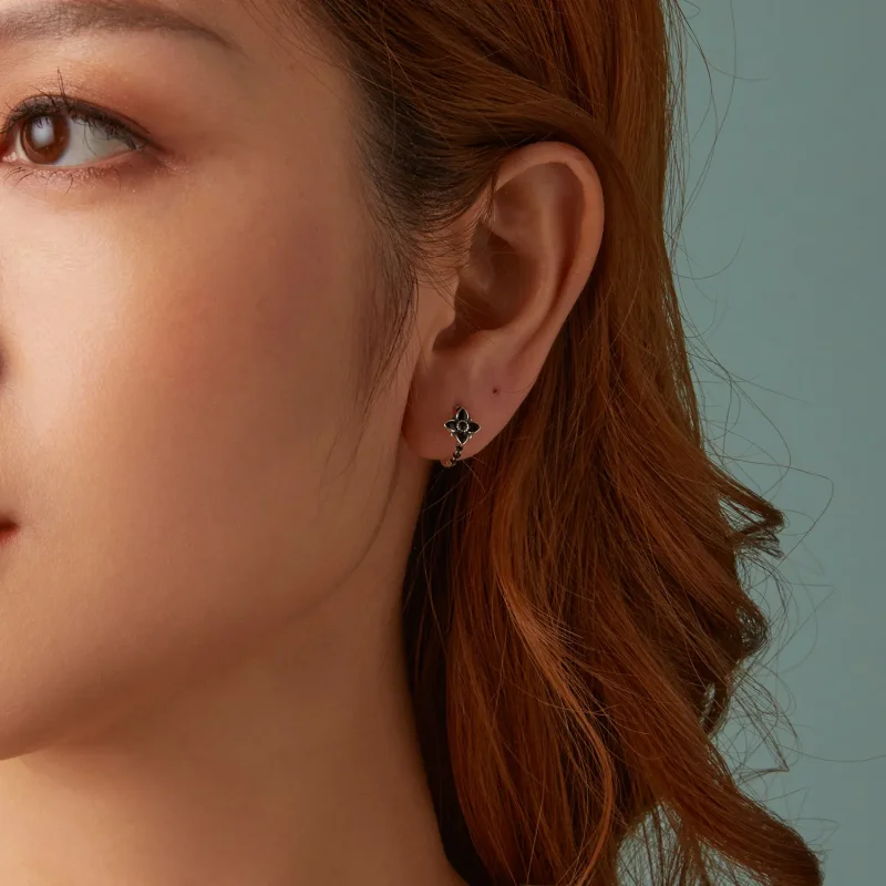 (slika za) Nočni cvetlični uhani v stilu PANDORA - SCE1801 - Ogled 9