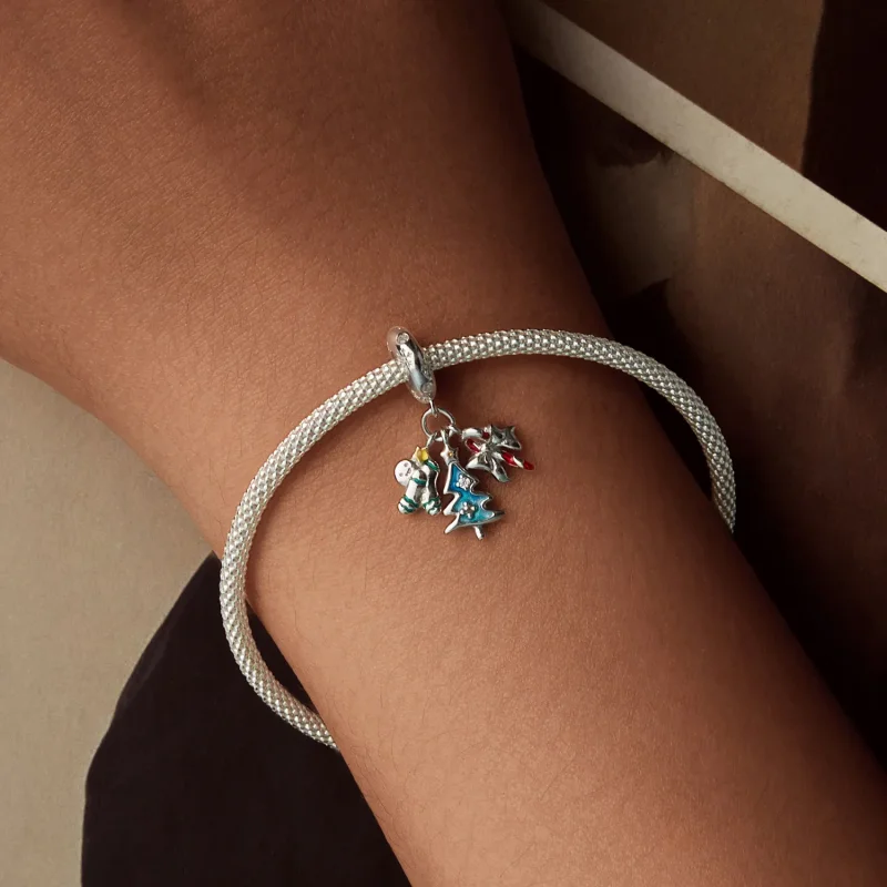 (slika za) Obesek božičnega veselja v stilu PANDORA - SCC2914 - Ogled 5