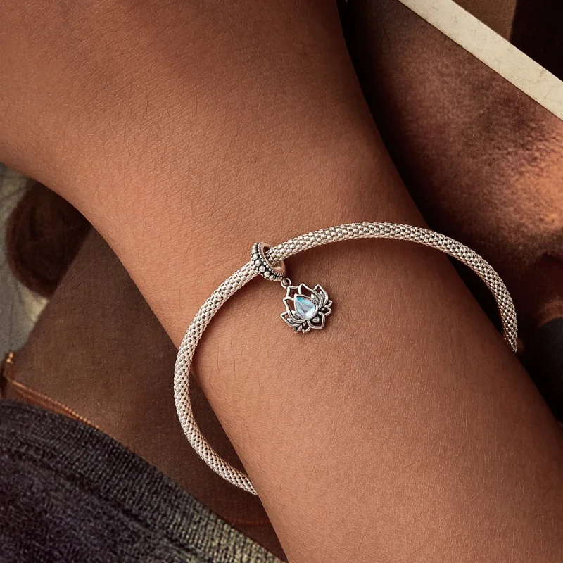 (slika za) Obesek Lotus v slogu PANDORA - SCC2847 - Ogled 5