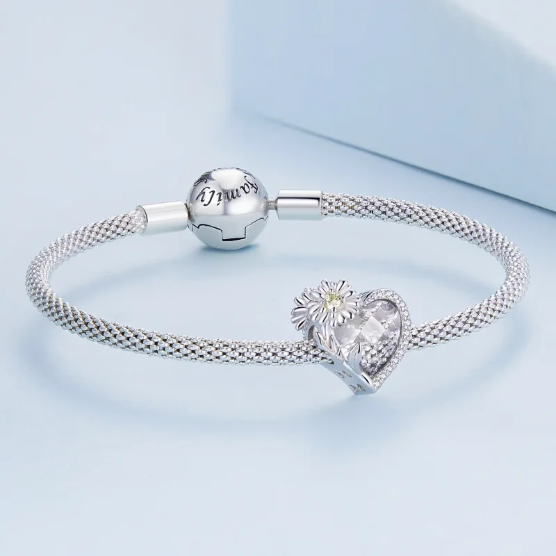 (slika za) Obesek s srcem iz rojstnega kamna PANDORA Style April - BSC660-4 - Ogled 4