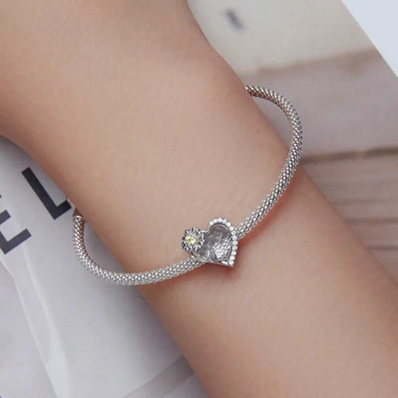 (slika za) Obesek s srcem iz rojstnega kamna PANDORA Style April - BSC660-4 - Ogled 6