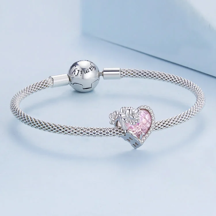 Obesek s srcem iz rojstnega kamna PANDORA Style October - BSC660-10