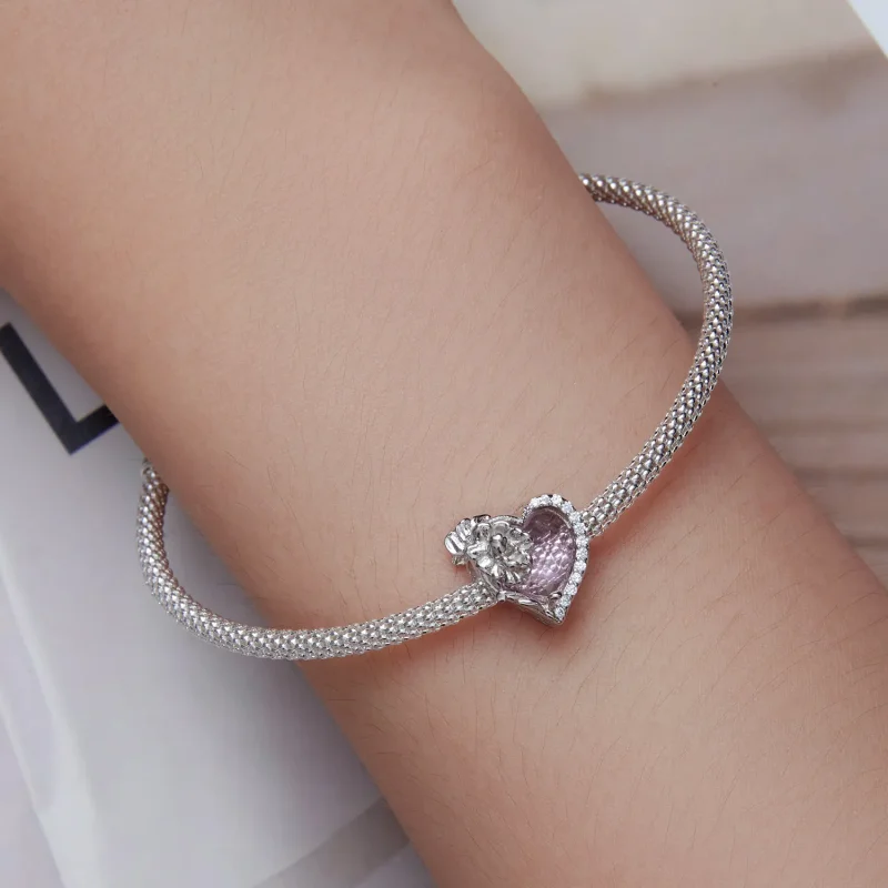 (slika za) Obesek s srcem iz rojstnega kamna PANDORA Style October - BSC660-10 - Ogled 6