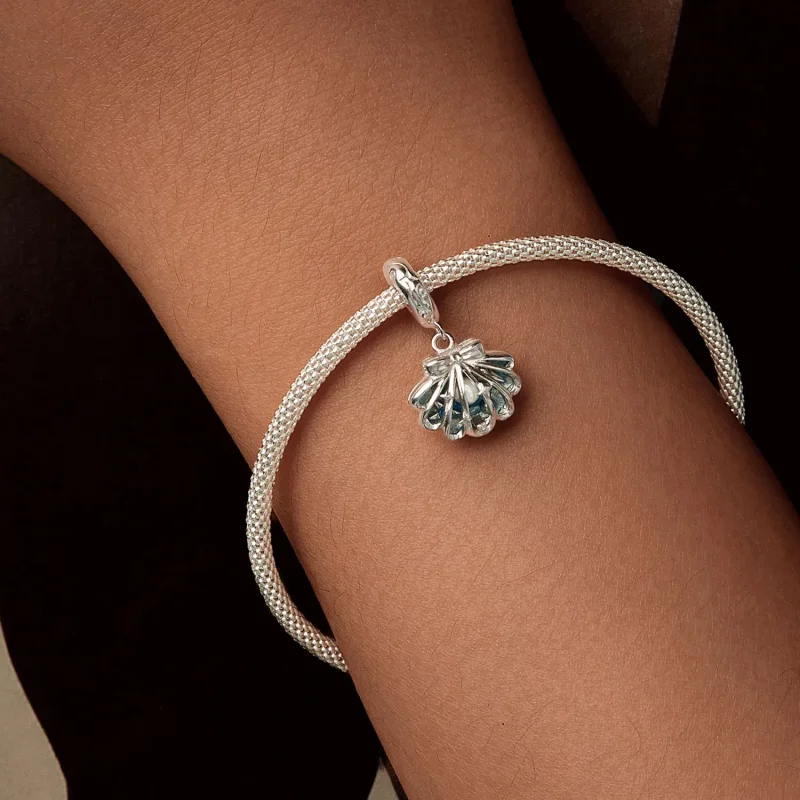 (slika za) Obesek v obliki školjke PANDORA - SCC2884 - Ogled 6