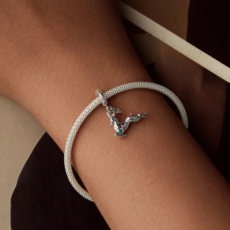 (slika za) Obesek z božičnim losom v stilu PANDORA - BSC1066 - Ogled 5