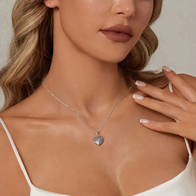 (slika za) Ogrlica PANDORA Style Heart - BSN375 - Ogled 7