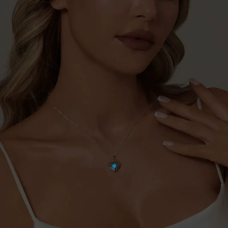 (slika za) Ogrlica PANDORA Style Heart - BSN375 - Ogled 8