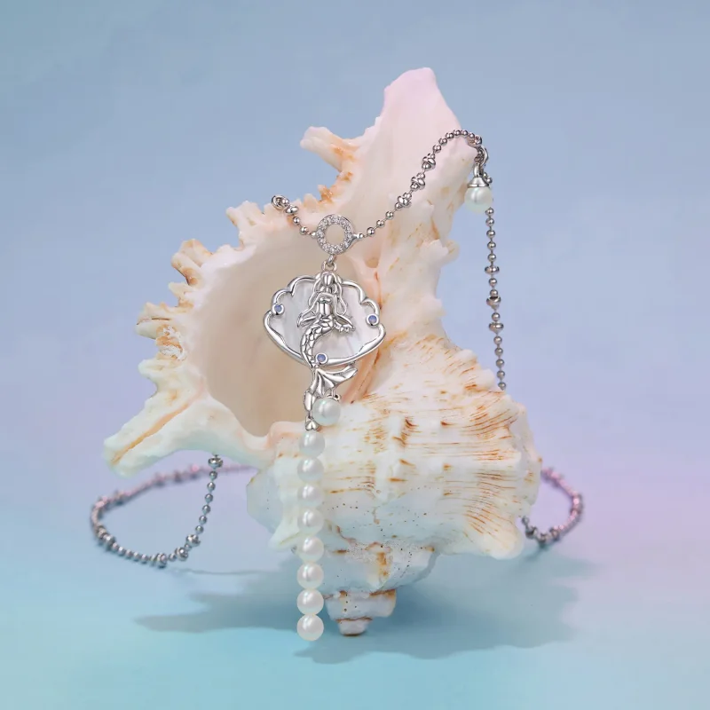 (slika za) Ogrlica s sireno v stilu PANDORA - YIN113 - Ogled 2