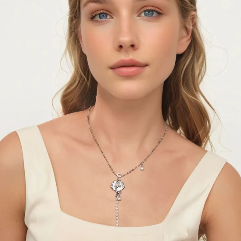 (slika za) Ogrlica s sireno v stilu PANDORA - YIN113 - Ogled 6