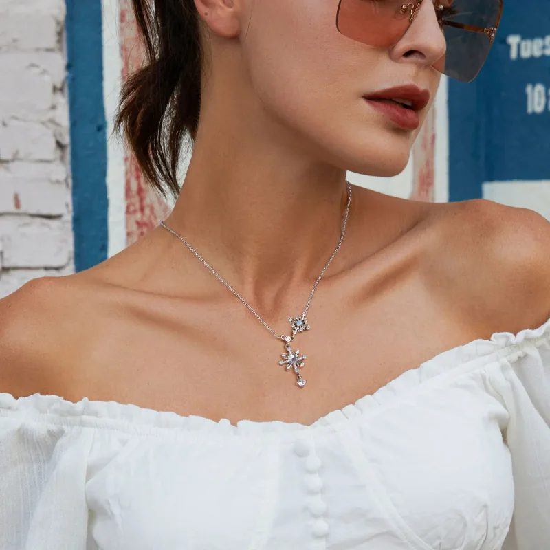 (slika za) Ogrlica s snežinkami v stilu PANDORA - BSN364 - Ogled 7