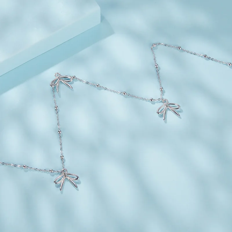 (slika za) Ogrlica s pentljo v stilu PANDORA - SCN529 - Ogled 4