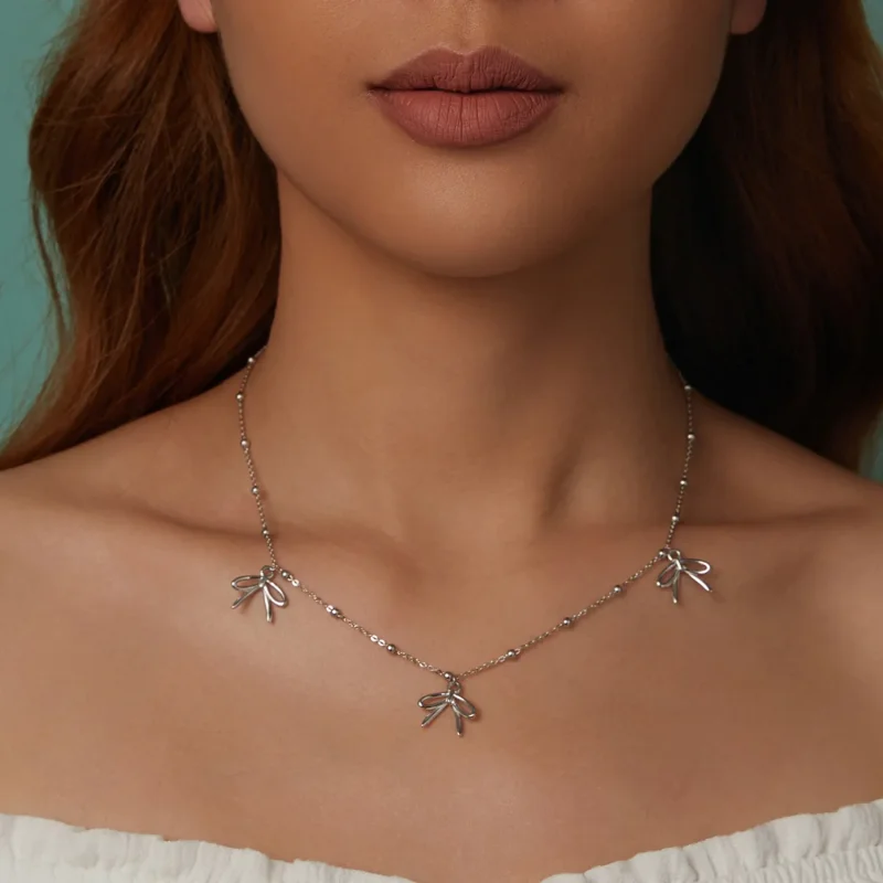 (slika za) Ogrlica s pentljo v stilu PANDORA - SCN529 - Ogled 8