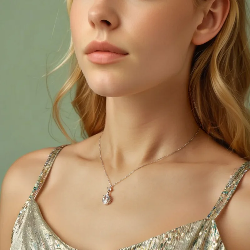 (slika za) Ogrlica v obliki solze PANDORA - BSN402 - Ogled 6