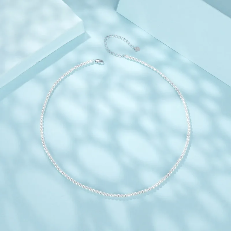 (slika za) Ogrlica z avstralskimi belimi biseri v stilu PANDORA - SCN526 - Ogled 3