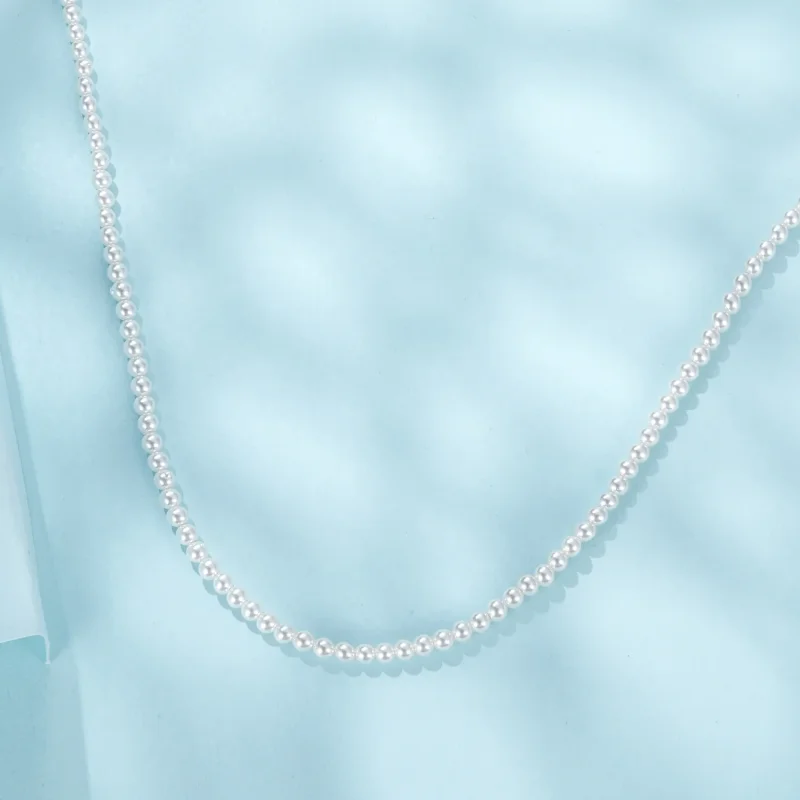 (slika za) Ogrlica z avstralskimi belimi biseri v stilu PANDORA - SCN526 - Ogled 4