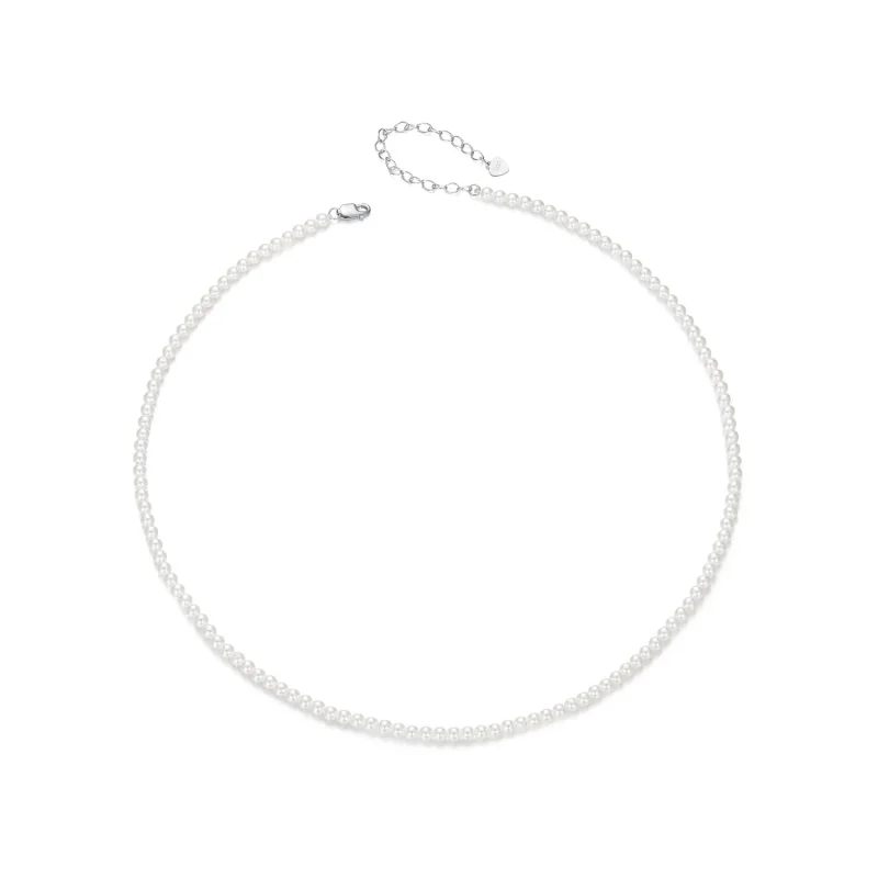 (slika za) Ogrlica z avstralskimi belimi biseri v stilu PANDORA - SCN526 - Slika izdelka