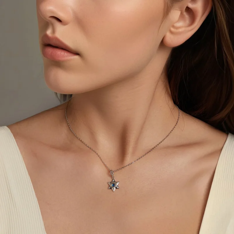 (slika za) Ogrlica z demonskimi očmi v stilu PANDORA Starburst - BSN397 - Ogled 6