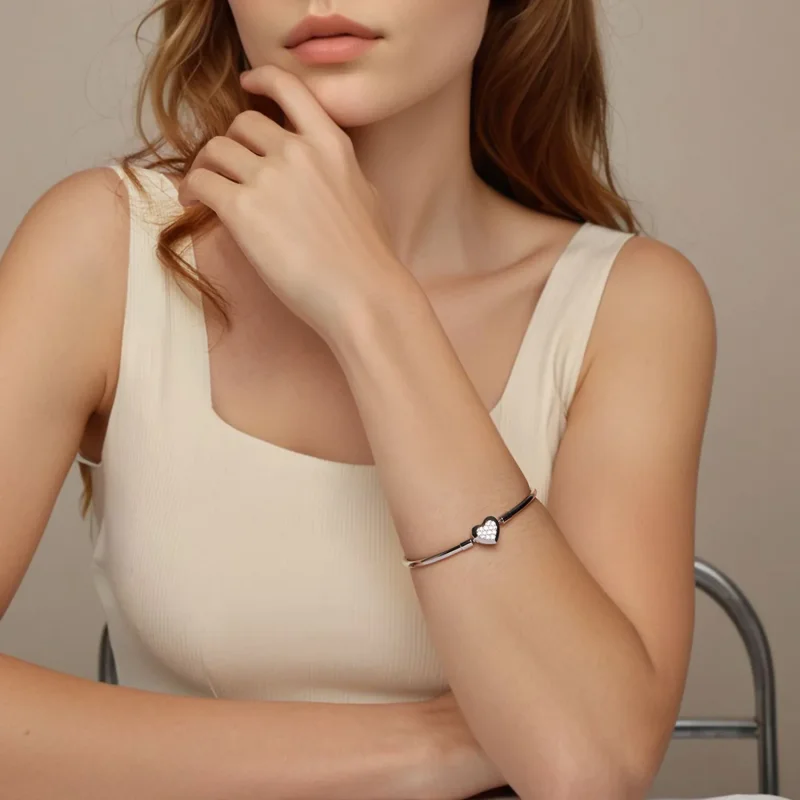 (slika za) Osnovna zapestnica v stilu srca PANDORA - BSB192 - Ogled 7