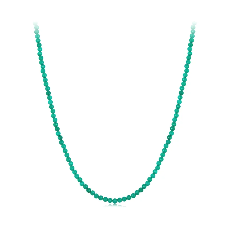 (slika za) PANDORA Ogrlica za ključnico iz zelenega ahata - BSN403 - Slika izdelka